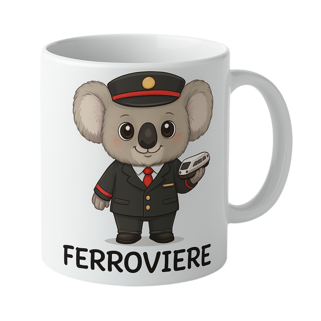 Tazza con mestiere - Koala ferroviere