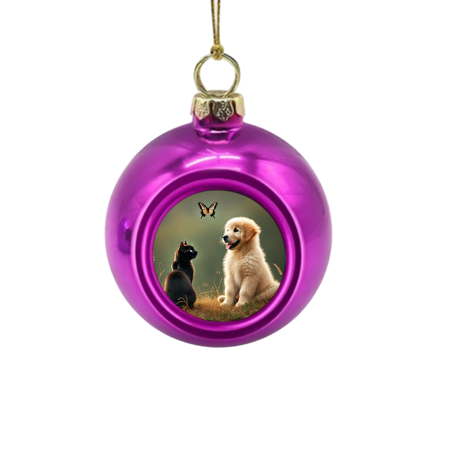 Palla di Natale Personalizzata Fucsia