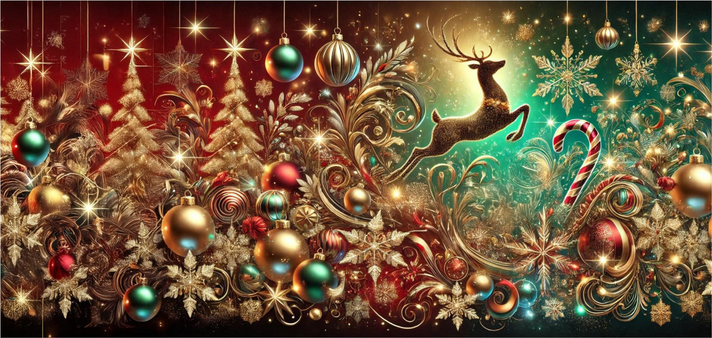 Tazza natalizia renna che danza intera