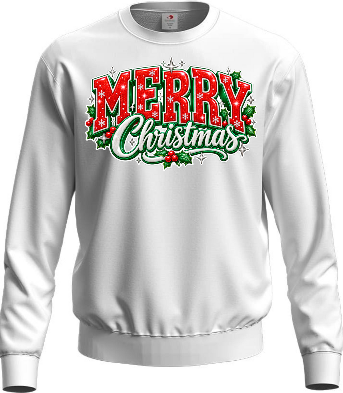 Felpa Merry Christmas bianco – vista prodotto