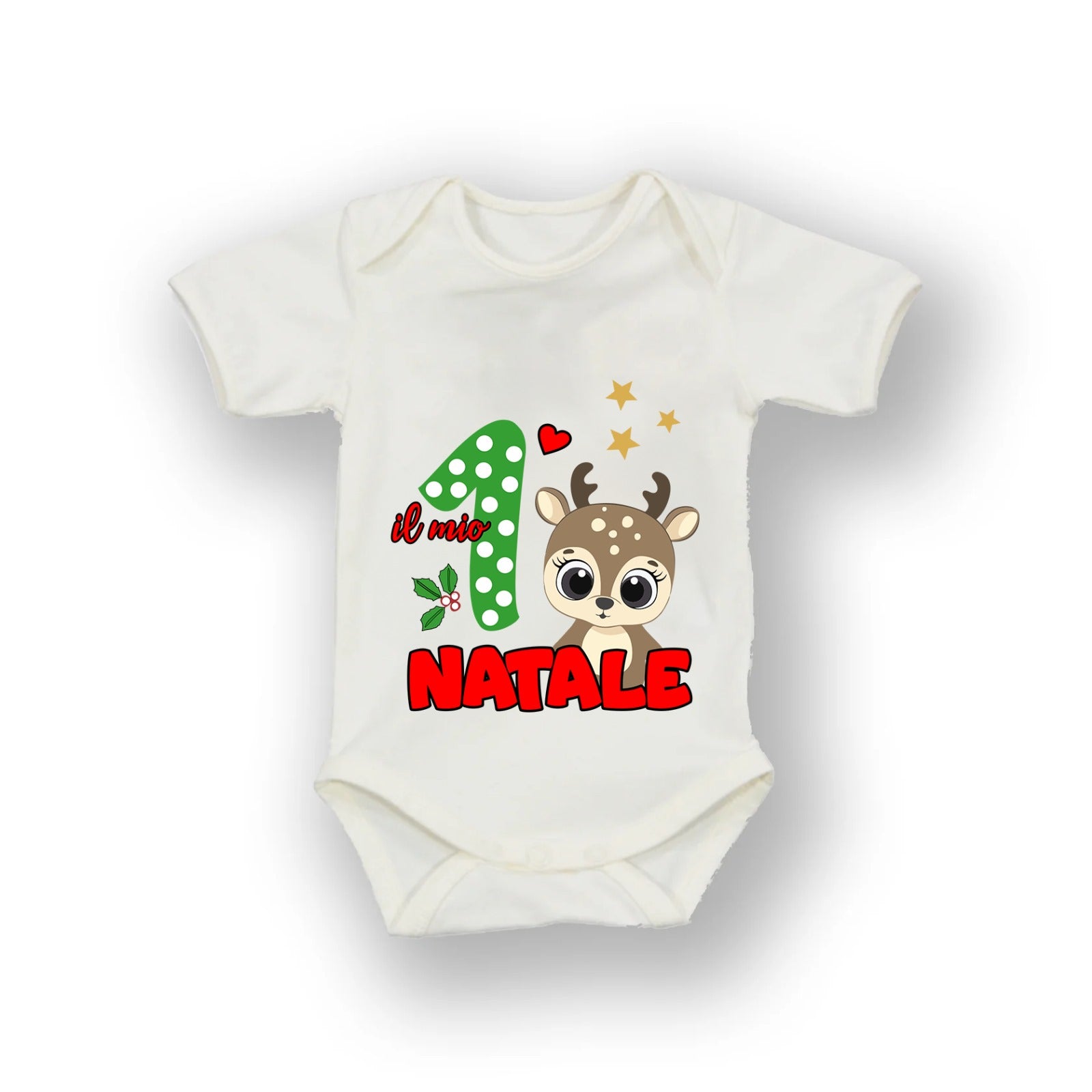 Body per neonato Il mio primo Natale renna