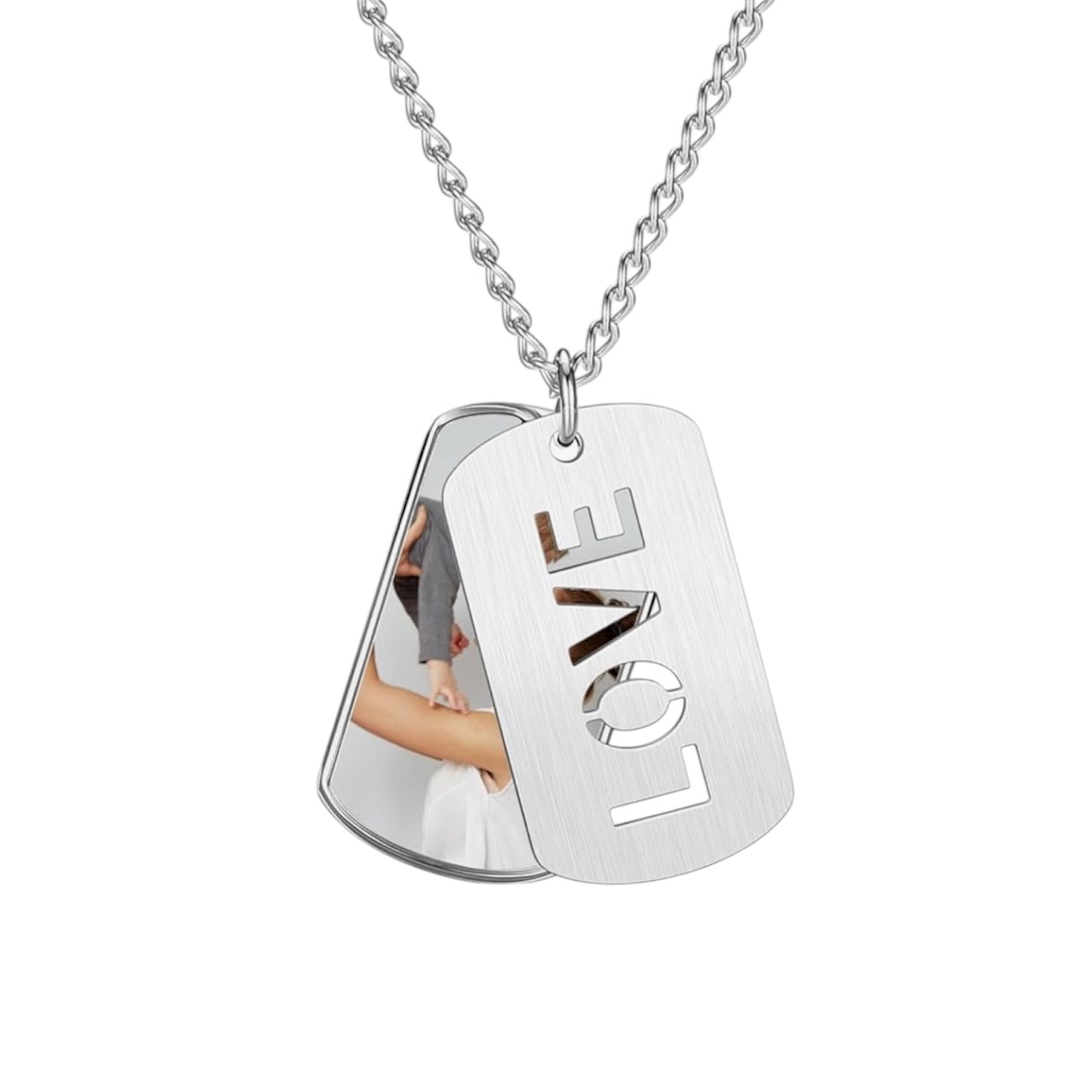 Collana hidden - piastra con scritta love