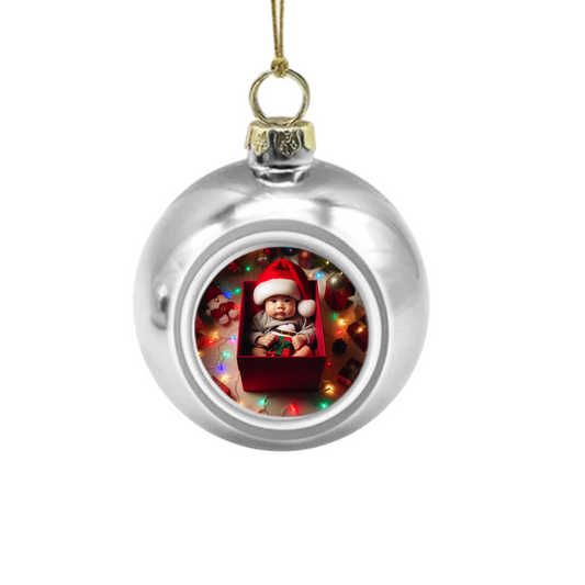 Palla di Natale Personalizzata Argento
