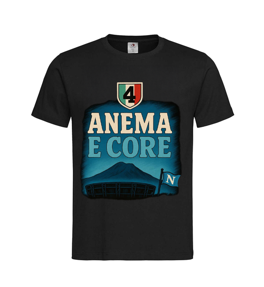 T-Shirt Anema  ecore Napoli Nero