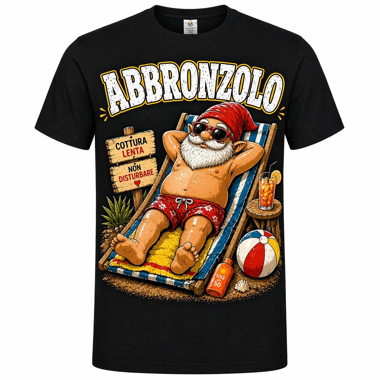 T-shirt Spiaggia Abbronzolo – Maglietta divertente
