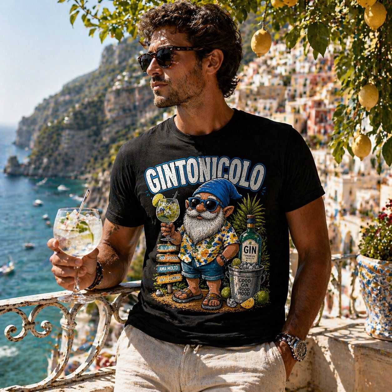 T-shirt Spiaggia Spritzolo – Maglietta divertente 

