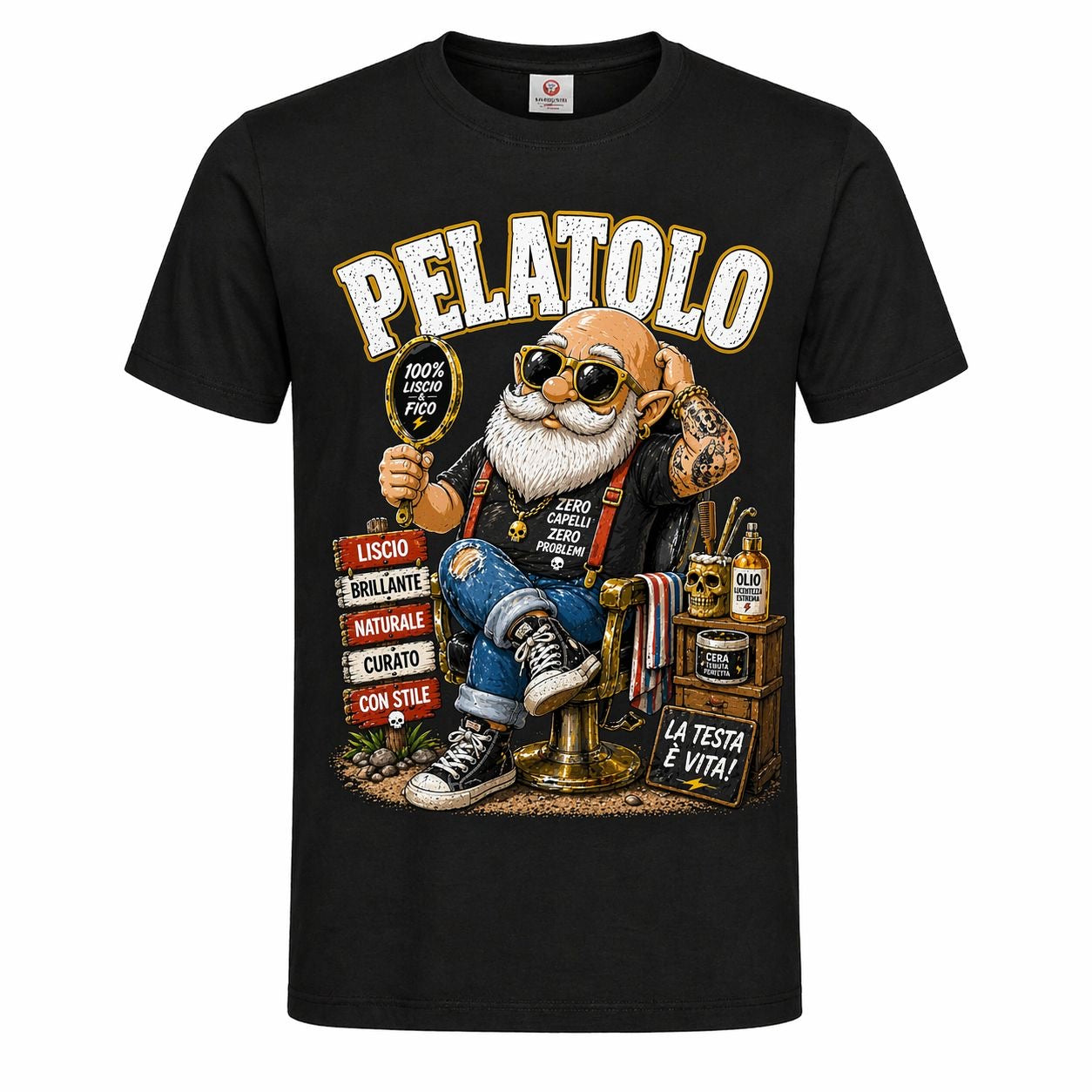 T-shirt Spiaggia Pelatolo – Maglietta divertente