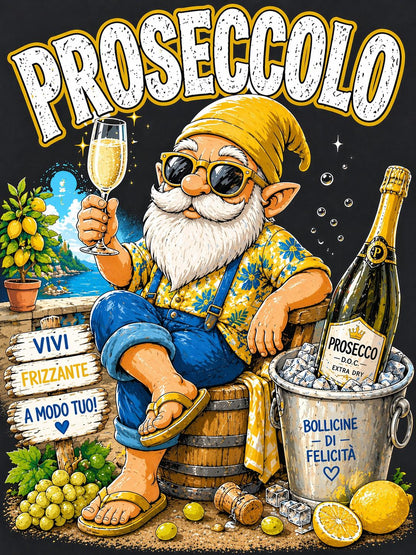 T-shirt Spiaggia Proseccolo – Maglietta divertente 
