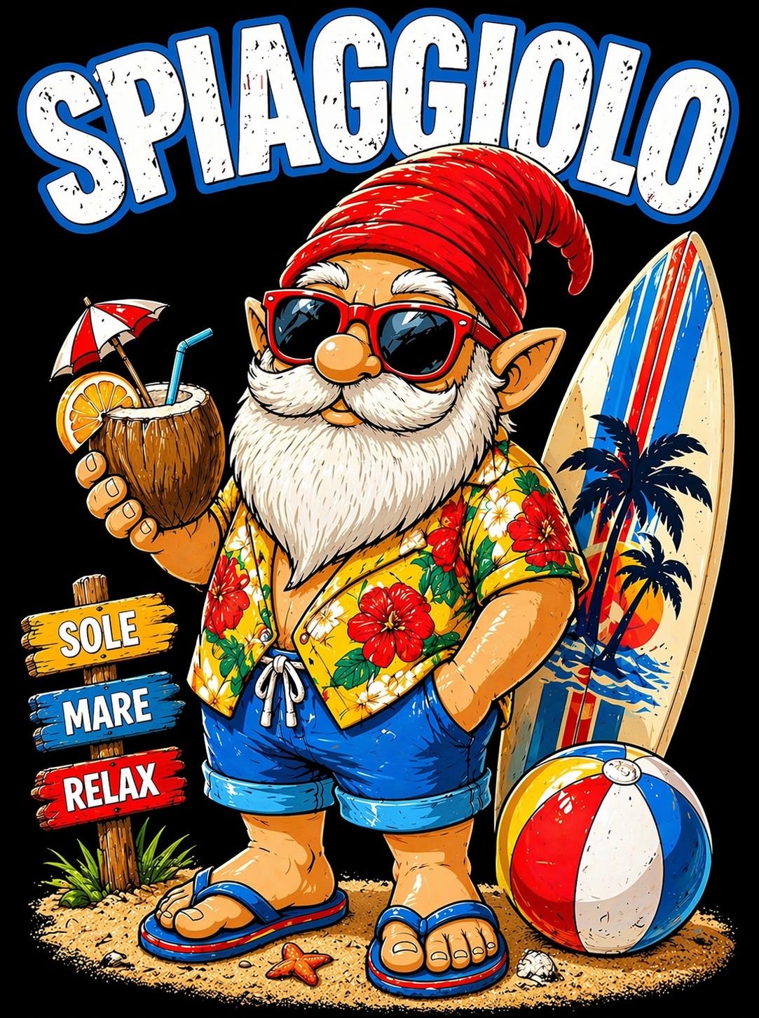 T-shirt Spiaggia Spiaggiolo – Maglietta divertente 