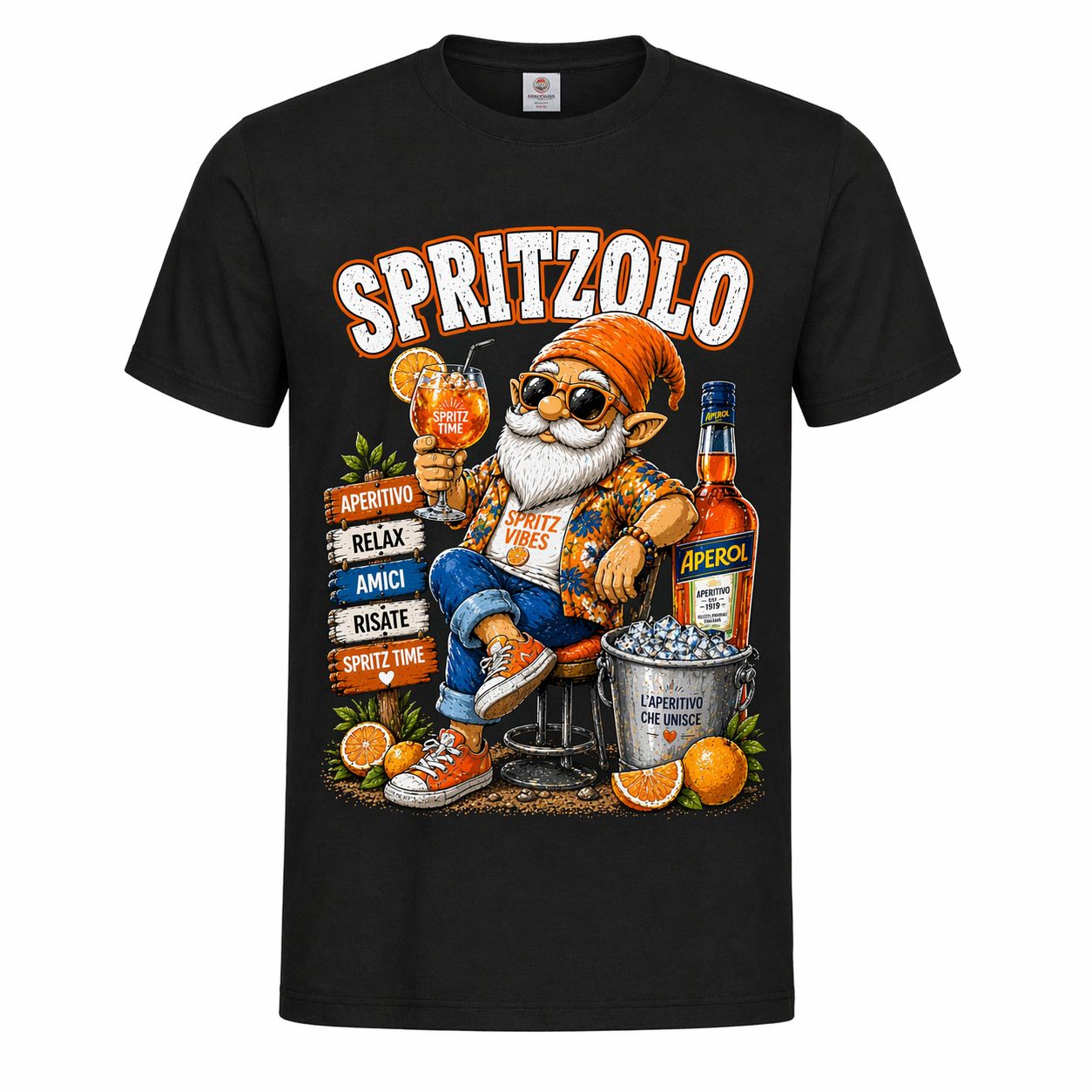 T-shirt Spiaggia Spritzolo – Maglietta divertente 