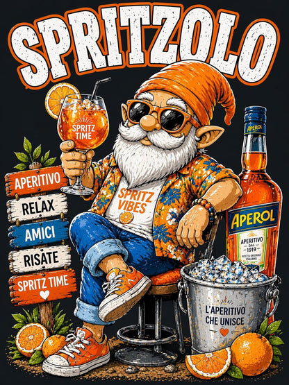 T-shirt Spiaggia Spritzolo – Maglietta divertente 