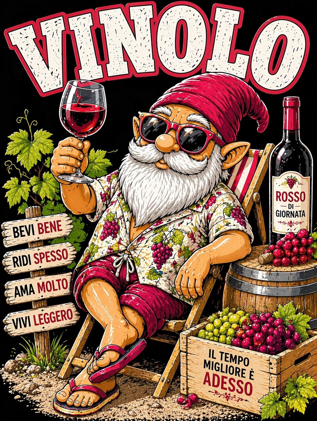 T-shirt Spiaggia Vinolo – Maglietta divertente