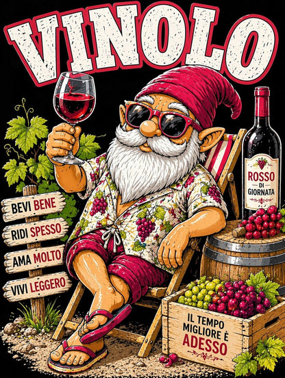 T-shirt Spiaggia Vinolo – Maglietta divertente
