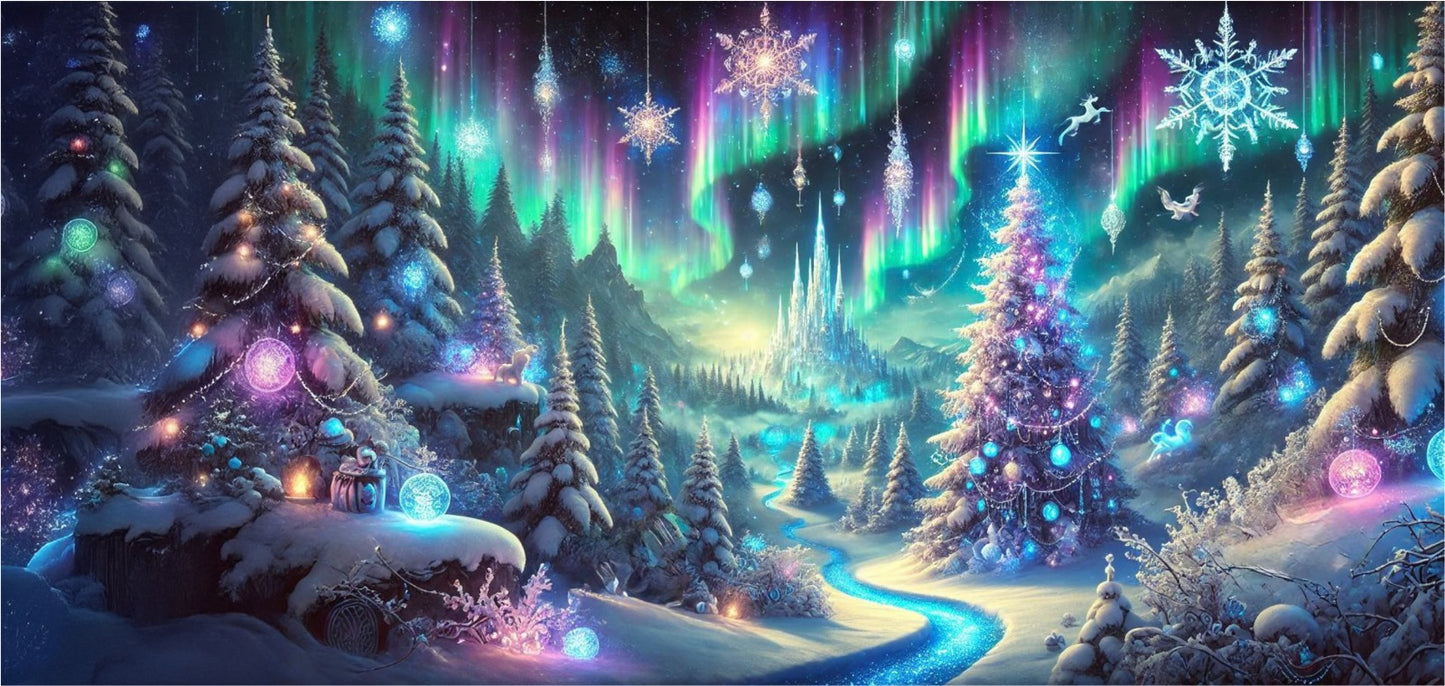 Tazza natalizia aurora boreale intera