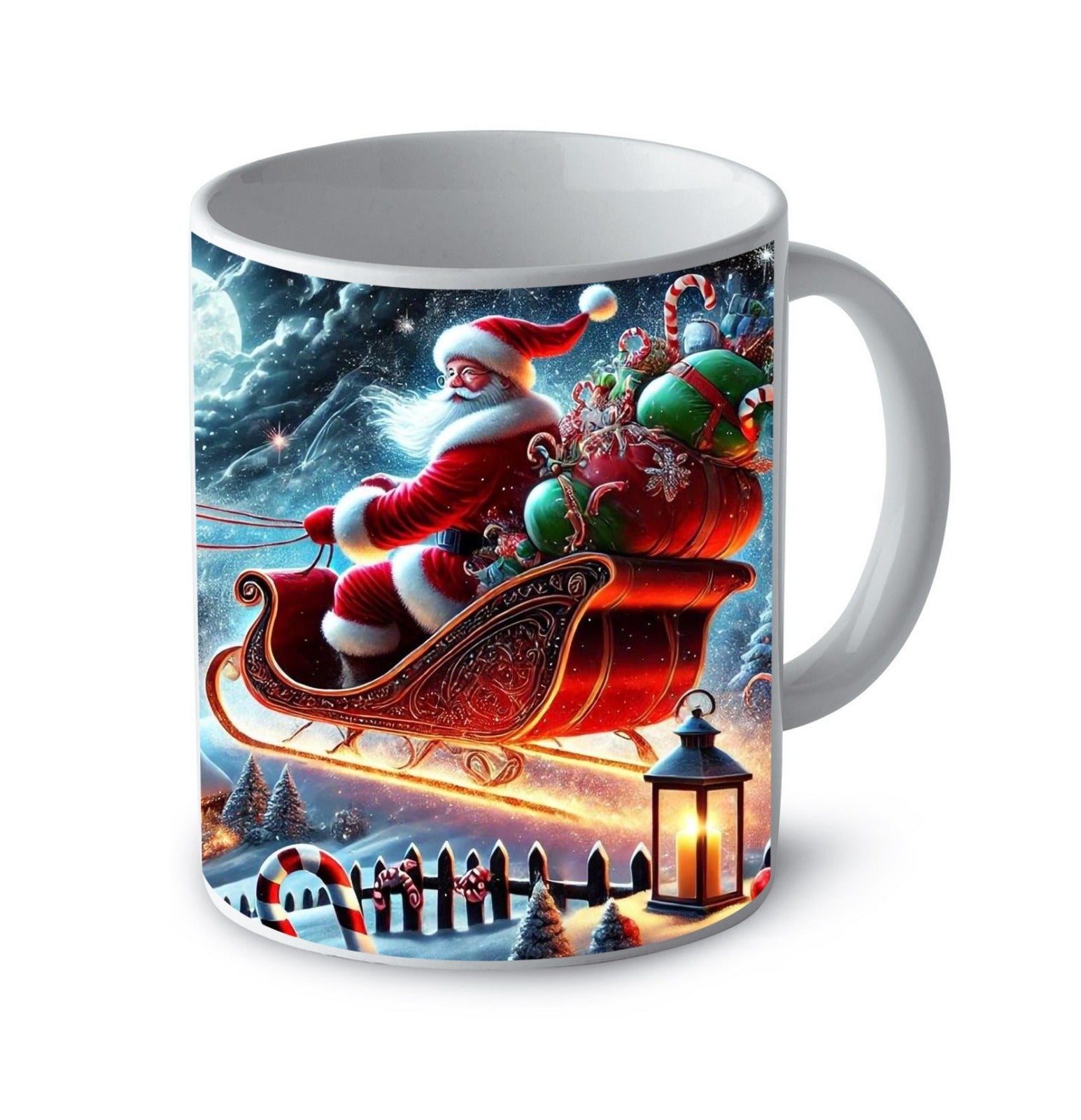 Tazza natalizia babbo natale a lavoro