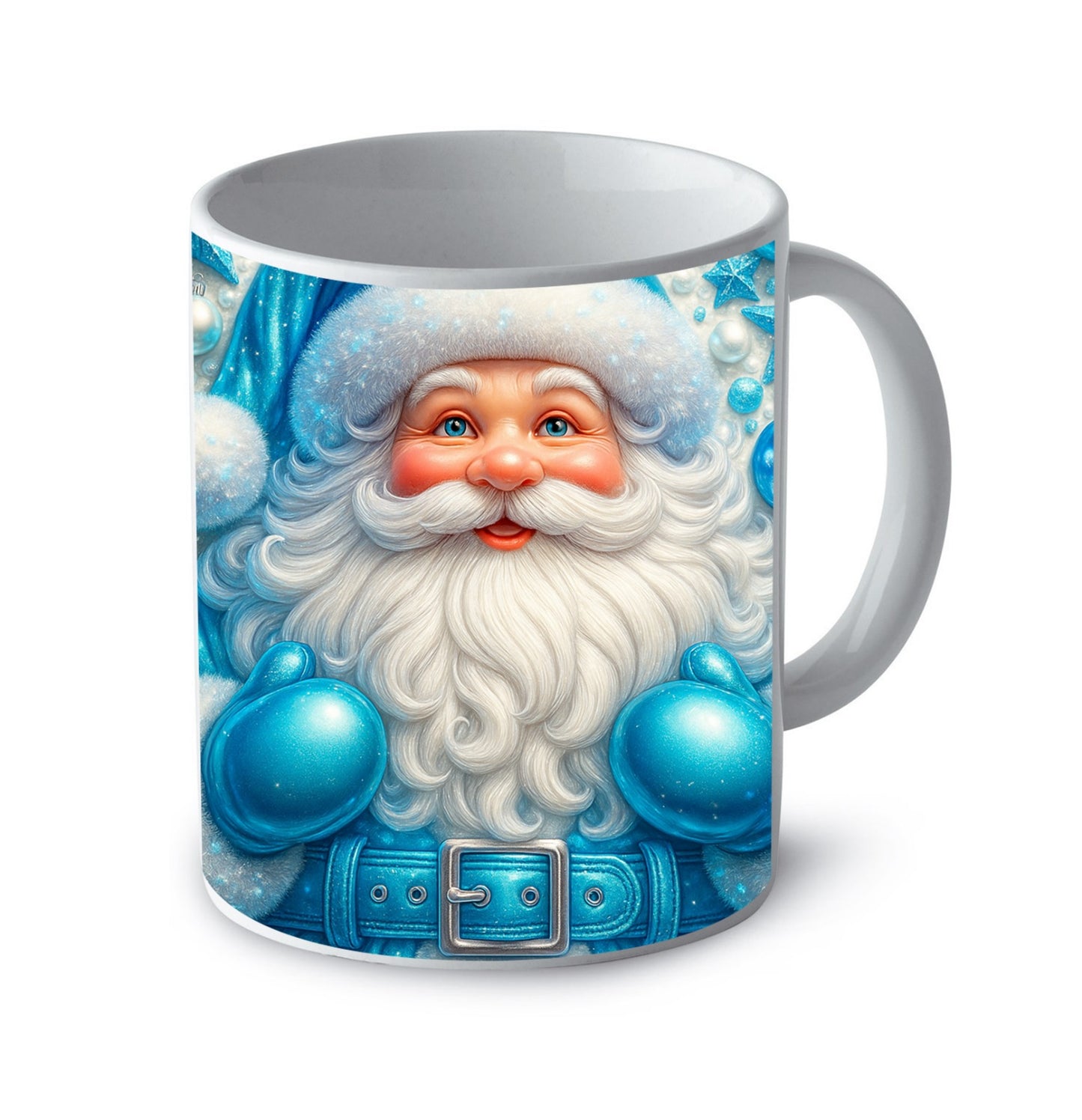 Tazza natalizia babbo natale turchese 