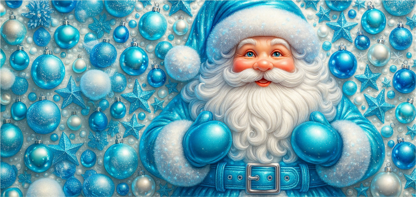 Tazza natalizia babbo natale turchese intera