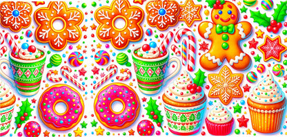 Tazza natalizia biscotti e caramelle intera