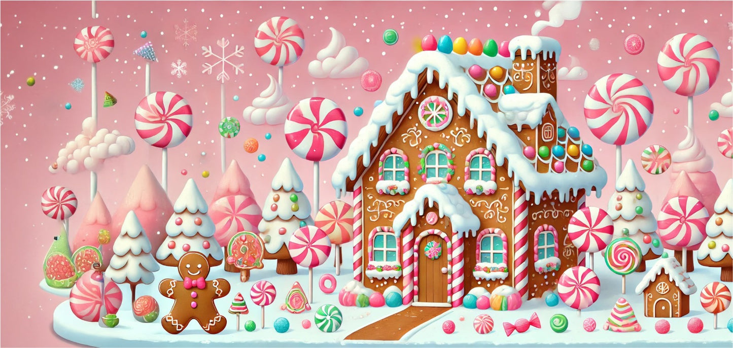 Tazza natalizia casa di zucchero intera