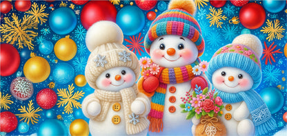 Tazza natalizia pupazzi di neve intera