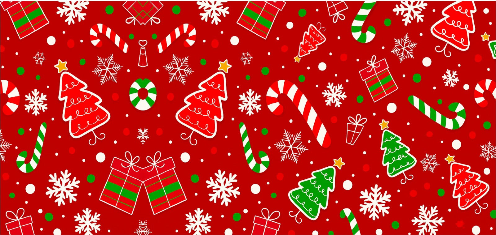 Tazza natalizia regali e caramelle intera