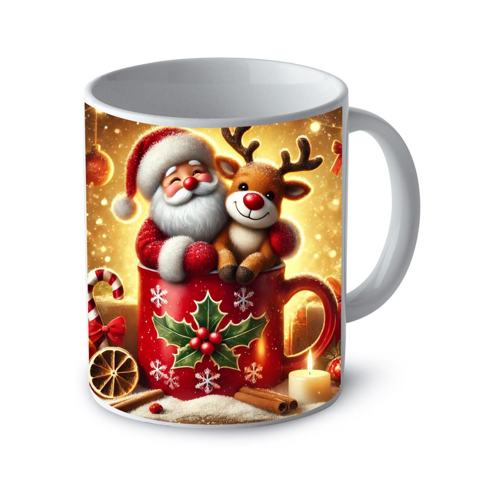 Tazza natalizia renna e babbo natale