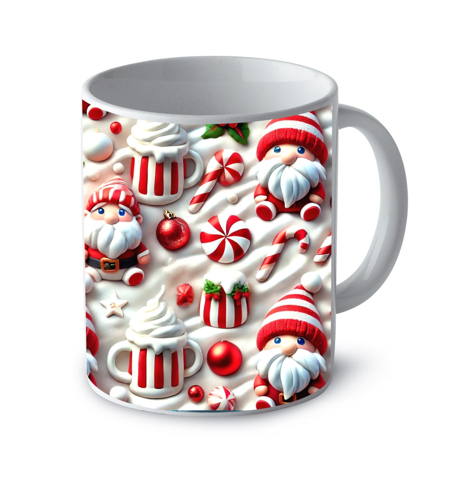 Tazza natalizia zucchero e caramelle