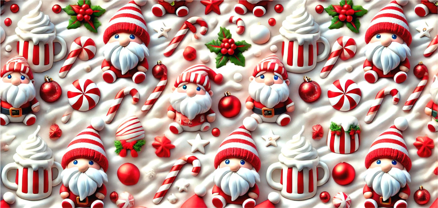 Tazza natalizia zucchero e caramelle intera