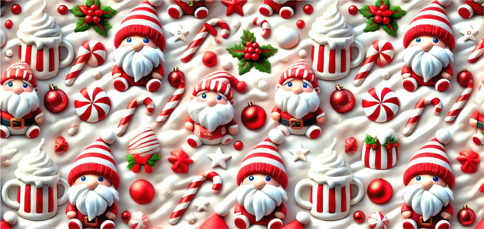 Tazza natalizia zucchero e caramelle intera