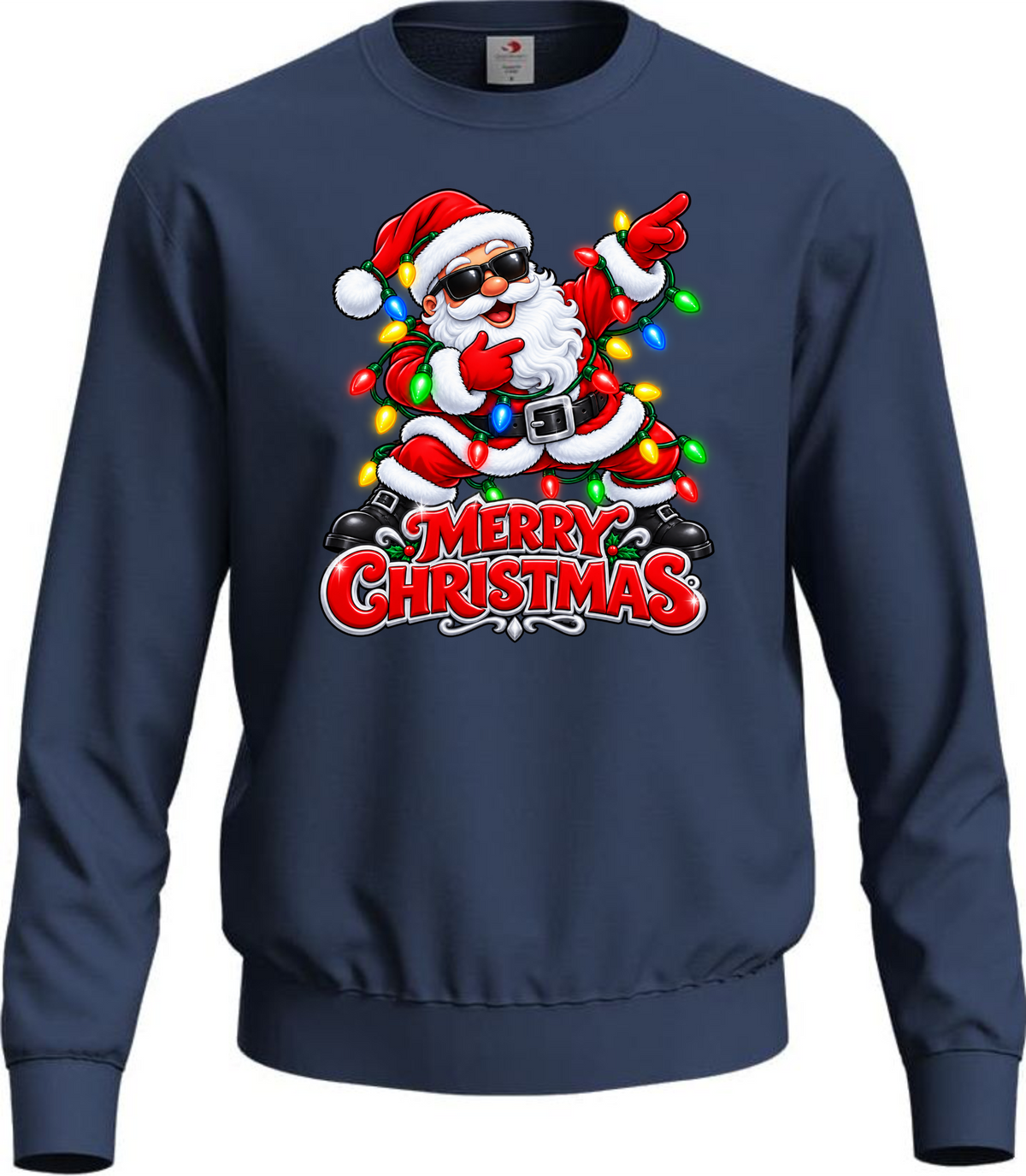 Felpa Babbo Natale Rock blu – vista prodotto