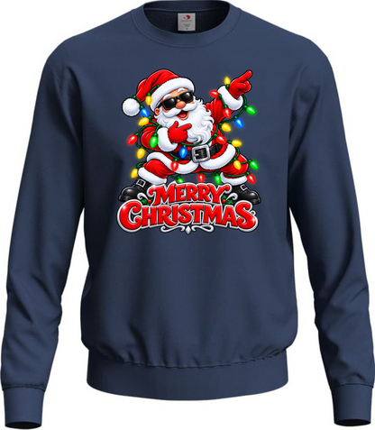 Felpa Babbo Natale Rock blu – vista prodotto