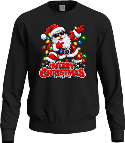 Felpa Babbo Natale Rock nera – vista prodotto