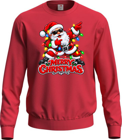 Felpa Babbo Natale Rock rossa – vista prodotto