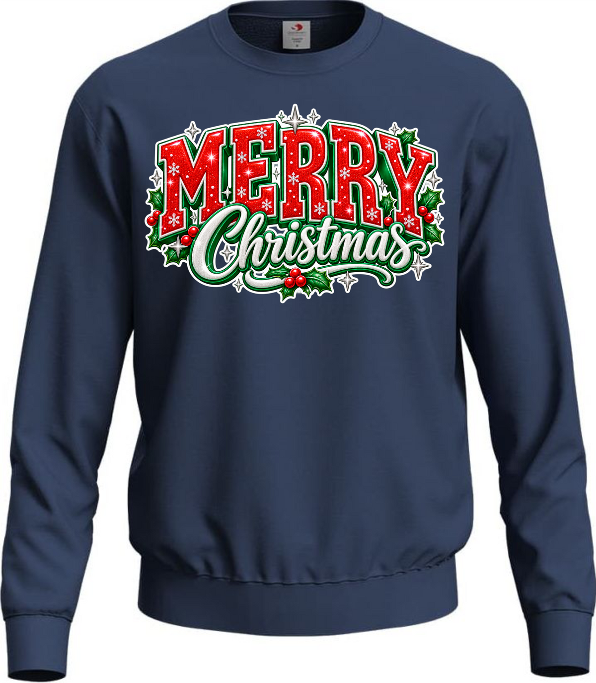 Felpa Merry Christmas blu – vista prodotto