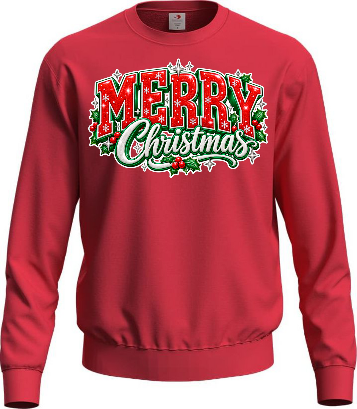 Felpa Merry Christmas rosso – vista prodotto