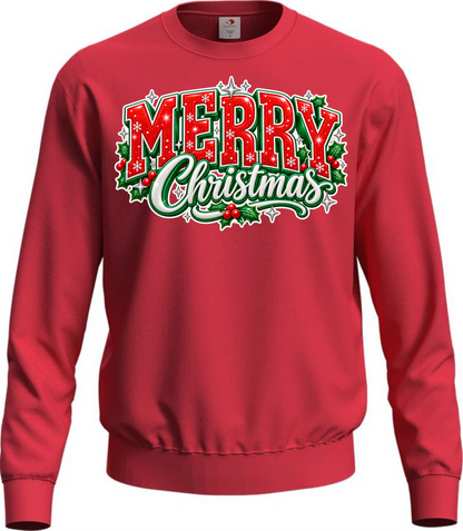 Felpa Merry Christmas rosso – vista prodotto