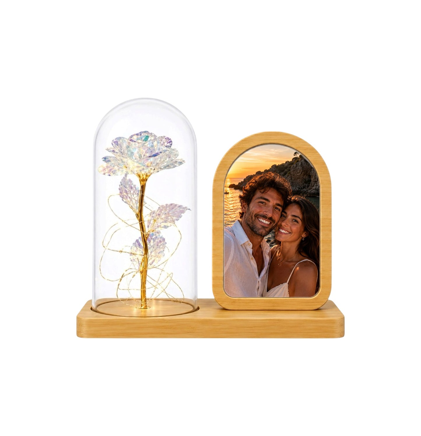 Lampada in bamboo - Rosa