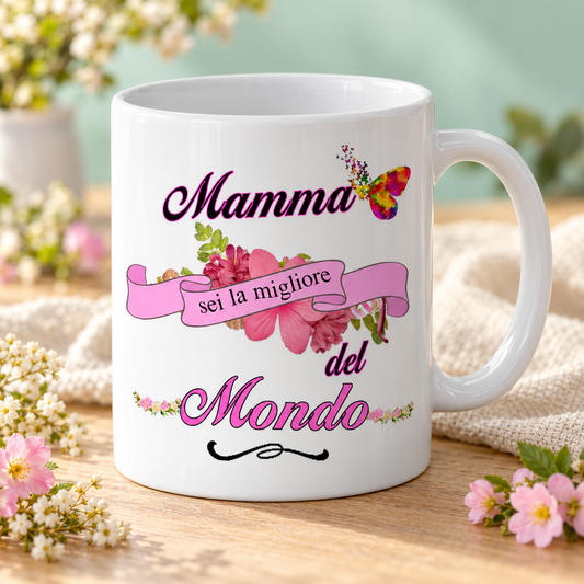 Tazza dedicata alla mamma – nuova ambientazione illustrativa Manà Gadget