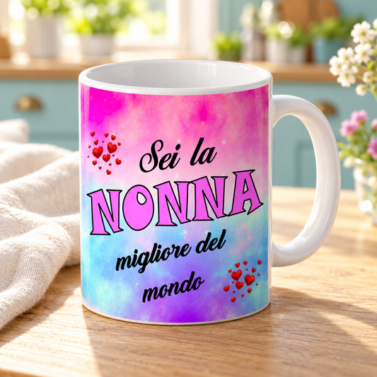 Tazza con dedica – nuova ambientazione illustrativa Manà Gadget