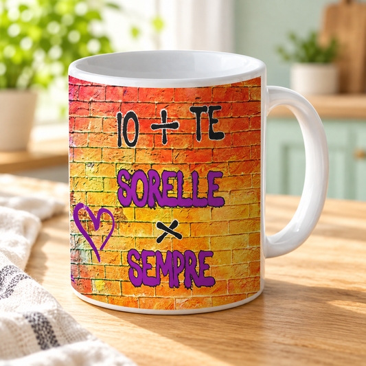 Tazza sorella - Io + te – nuova ambientazione illustrativa Manà Gadget