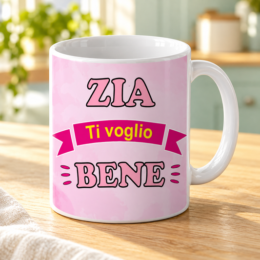 Tazza zia - Ti voglio bene – nuova ambientazione illustrativa Manà Gadget