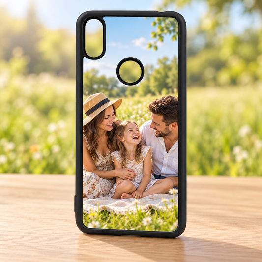 Cover Samsung A30 / A20 – nuova ambientazione illustrativa con esempio di personalizzazione Manà Gadget