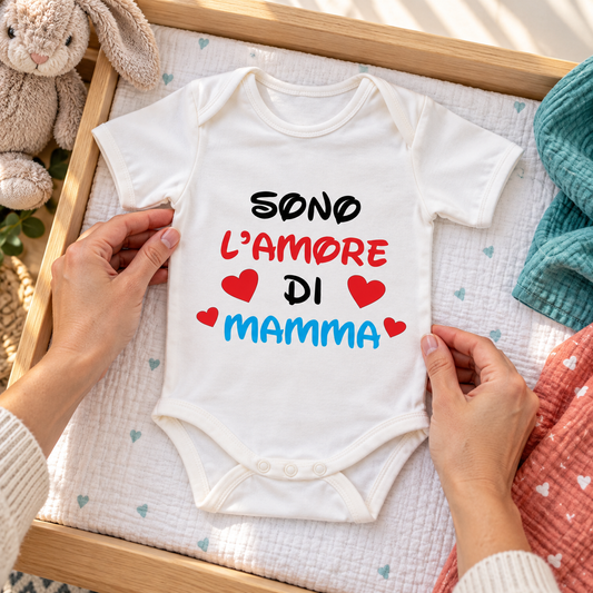 Body per neonato - Sono l'amore di mamma – nuova ambientazione illustrativa Manà Gadget