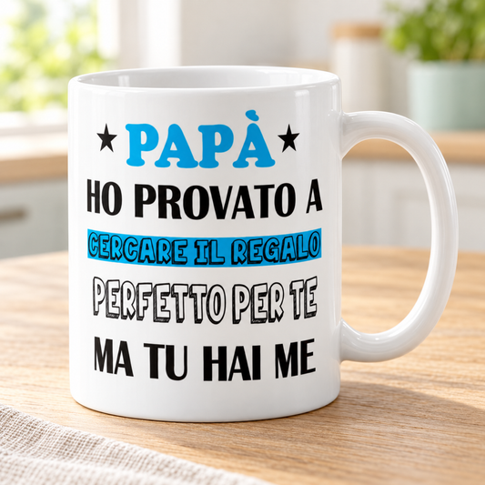 Tazza papà - Regalo perfetto – nuova ambientazione illustrativa Manà Gadget