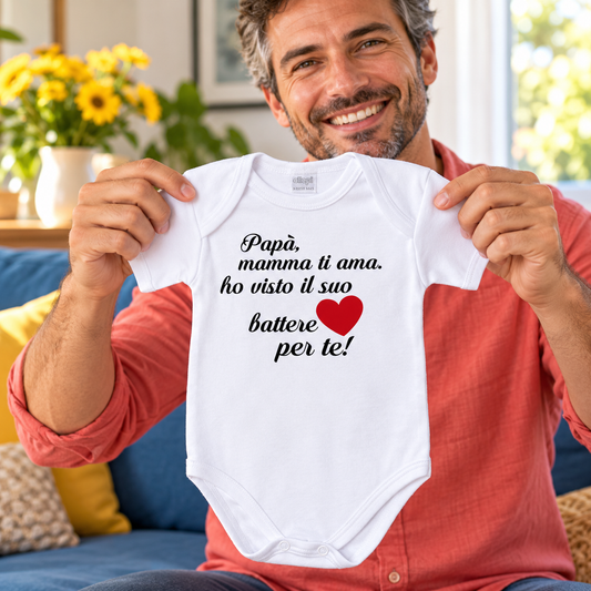Body per neonato - Mamma ti ama – ambientazione illustrativa Manà Gadget