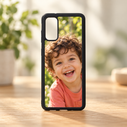 Cover Samsung S20 / S20 Plus / S20 Ultra / S20 FE – nuova ambientazione illustrativa con esempio di personalizzazione Manà Gadget