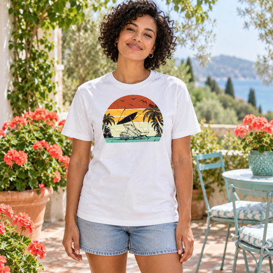 T-shirt ''Vintage summer sea'' – ambientazione illustrativa Manà Gadget