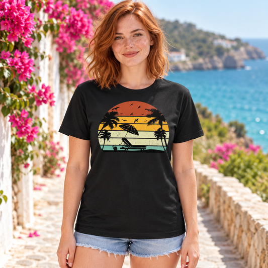 T-shirt ''Tropical beach'' – ambientazione illustrativa Manà Gadget