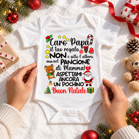Body per neonato - Aspettami papà – ambientazione illustrativa Manà Gadget