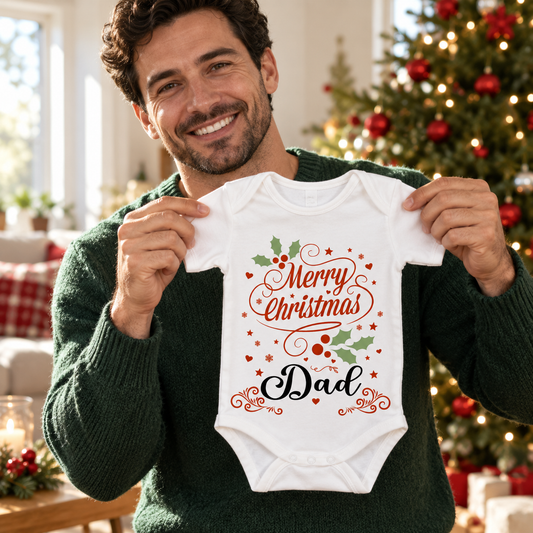 Body per neonato - Merry Christmas dad – ambientazione illustrativa Manà Gadget